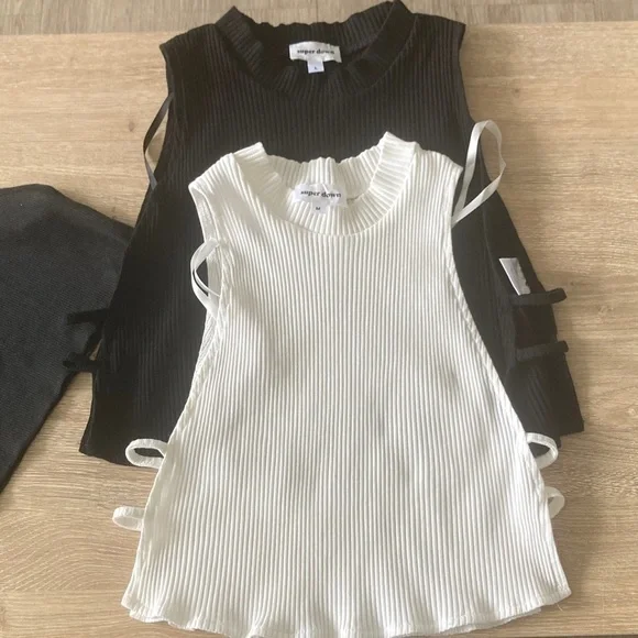 Superdown Ivory Ribbed Knit Tank - Picture 3 of 7